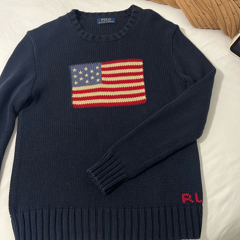 Kids Ralph Lauren flag knit sweater